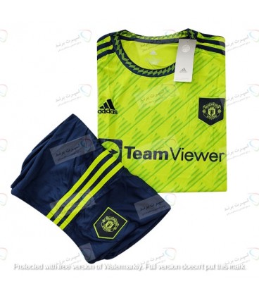کیت و شورت سوم منچستریونایتد Manchester United 3rd 2022/23 With Short Similar Orginal