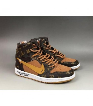 کفش پیاده روی زنانه نایکی ایر جردن Nike Air Jordan 1 LV OFF LOUIS VUITTON