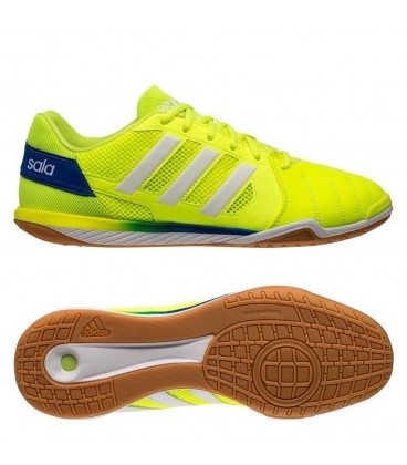 کفش فوتسال آدیداس تاپ سالا های کپی Adidas Top Sala IC Yellow White Glow Blue