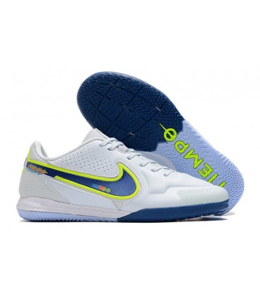 کفش فوتسال نایک تمپو های کپی Nike React Tiempo Legend 9 Pro IC White Blue