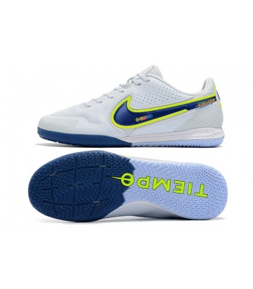 کفش فوتسال نایک تمپو های کپی Nike React Tiempo Legend 9 Pro IC White Blue