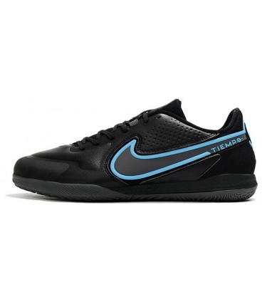 کفش فوتسال نایک تمپو های کپی Nike Tiempo Legend 9 Academy IC Black Blue