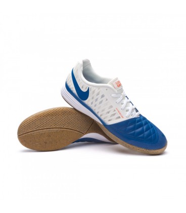 کفش فوتسال نایک لونار گتو های کپی Nike Lunar Gato II IC White Blue