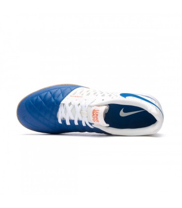کفش فوتسال نایک لونار گتو های کپی Nike Lunar Gato II IC White Blue