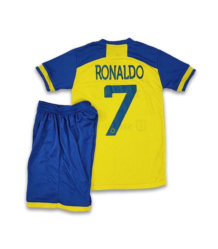 کیت و شورت اول النصر رونالدو Alnassr Home Kit 2023/24 Ronaldo