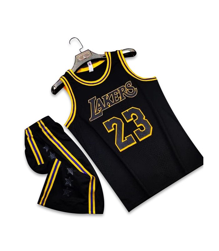 ست رکابی و شورت بسکتبالی لیکرز Lakers 2023 Jersey Black