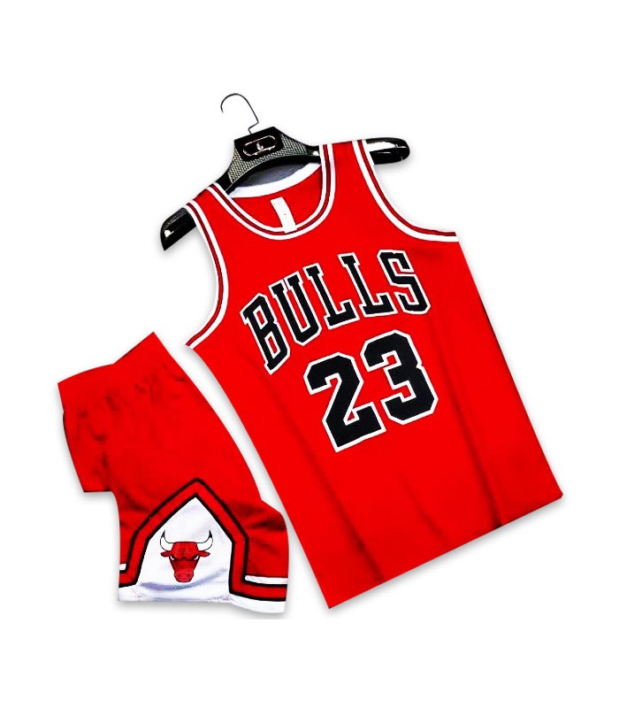 ست رکابی و شورت بسکتبالی بولز BULLS 2023 Jersey Red