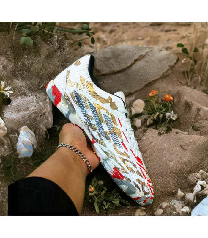 کفش فوتسال طرح آدیداس توتال Adidas Total IC White Grey Red