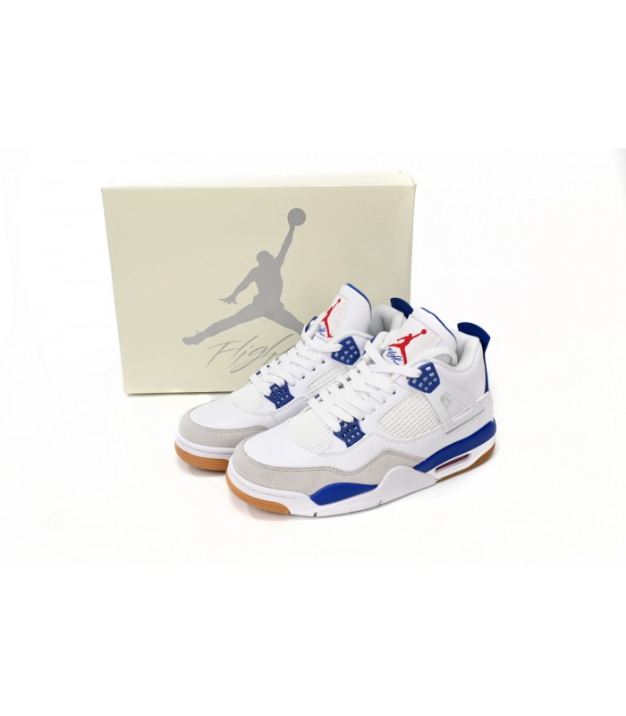 کفش پیاده روی اِیر جُردن Air Jordan 4 White Royal Blue Gum