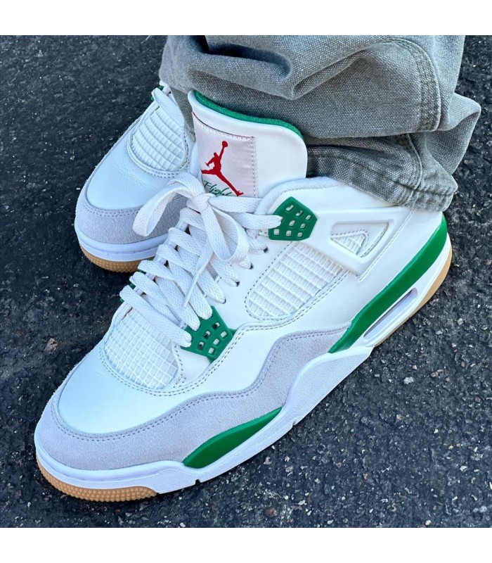 کفش بسکتبال نایک ایر جردن Air JORDAN 4 RETRO WHITE GREEN