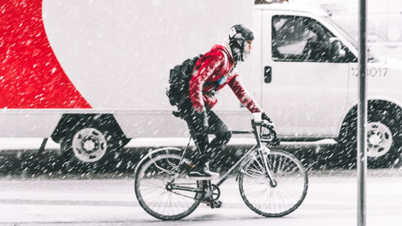 ورزش در هوای سرد با دوچرخه
